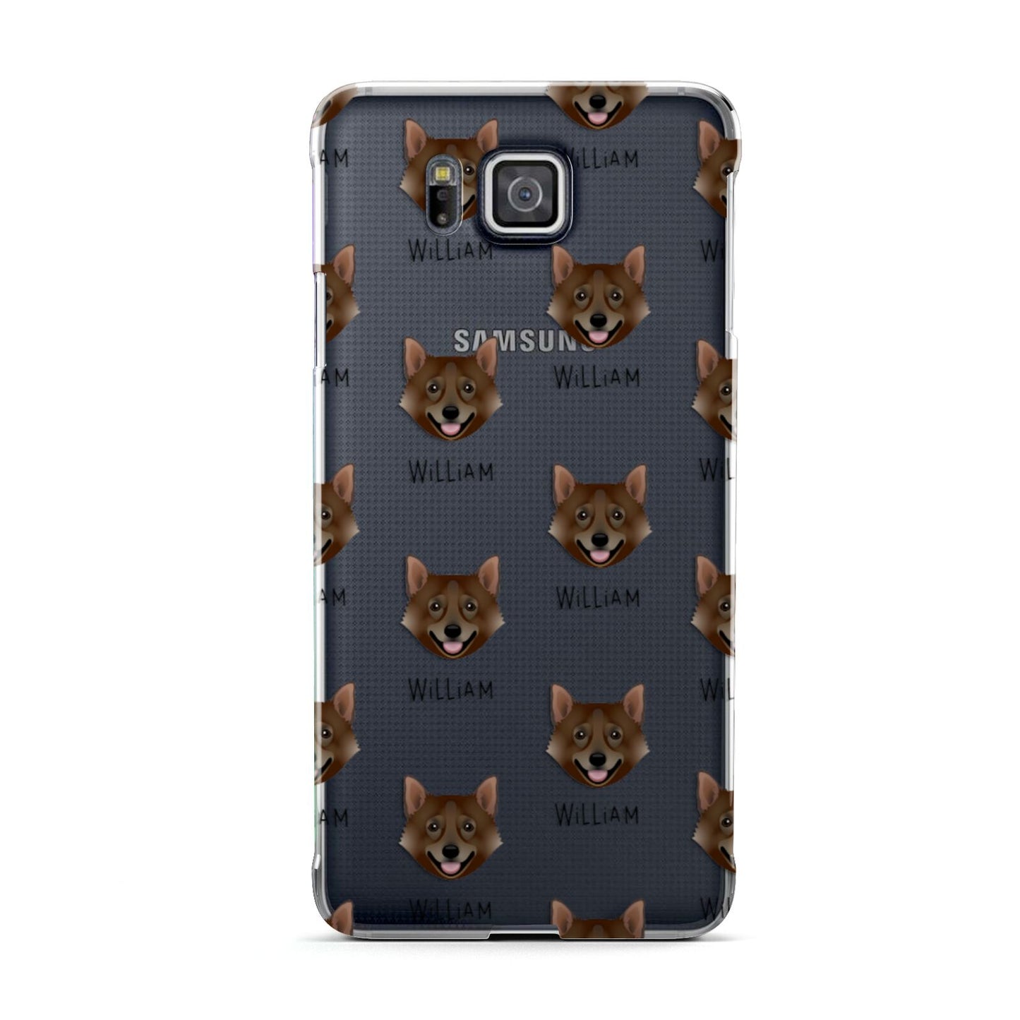 Swedish Vallhund Icon with Name Samsung Galaxy Alpha Case