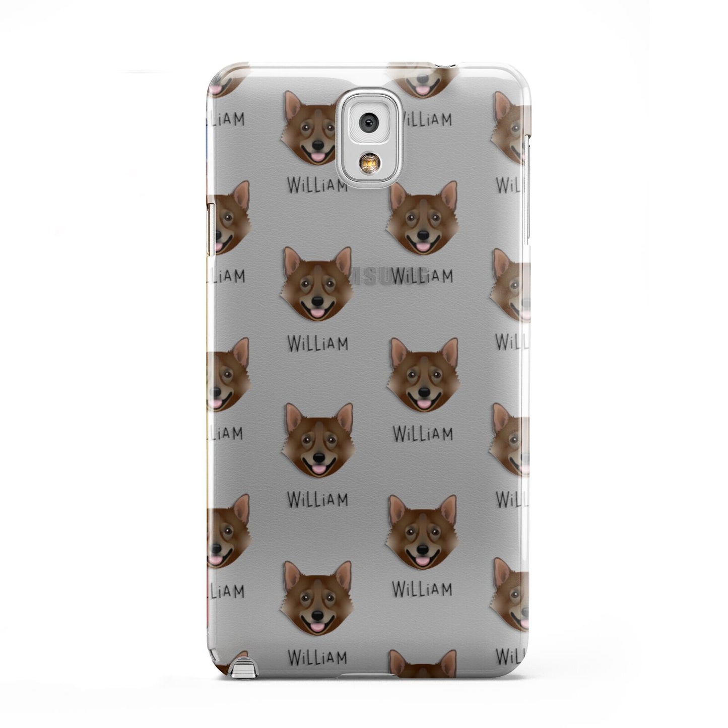 Swedish Vallhund Icon with Name Samsung Galaxy Note 3 Case