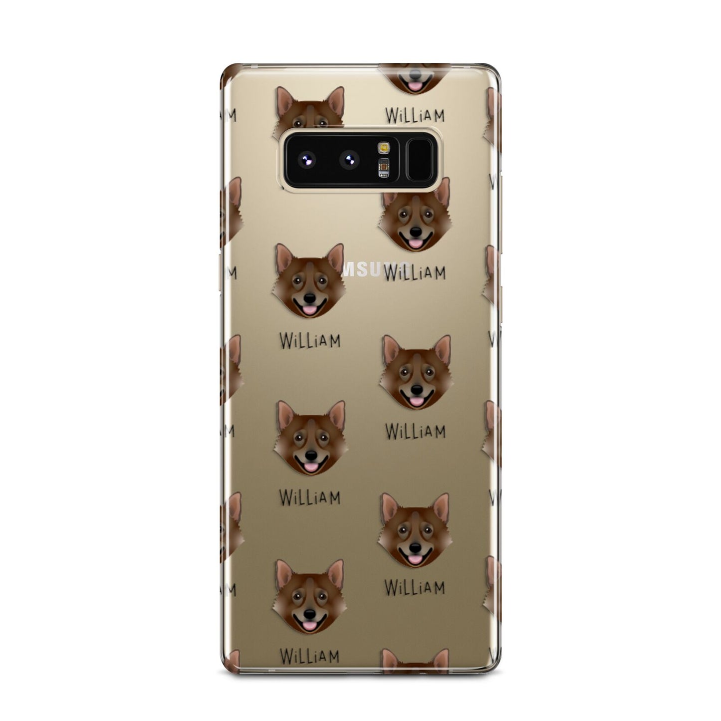 Swedish Vallhund Icon with Name Samsung Galaxy Note 8 Case