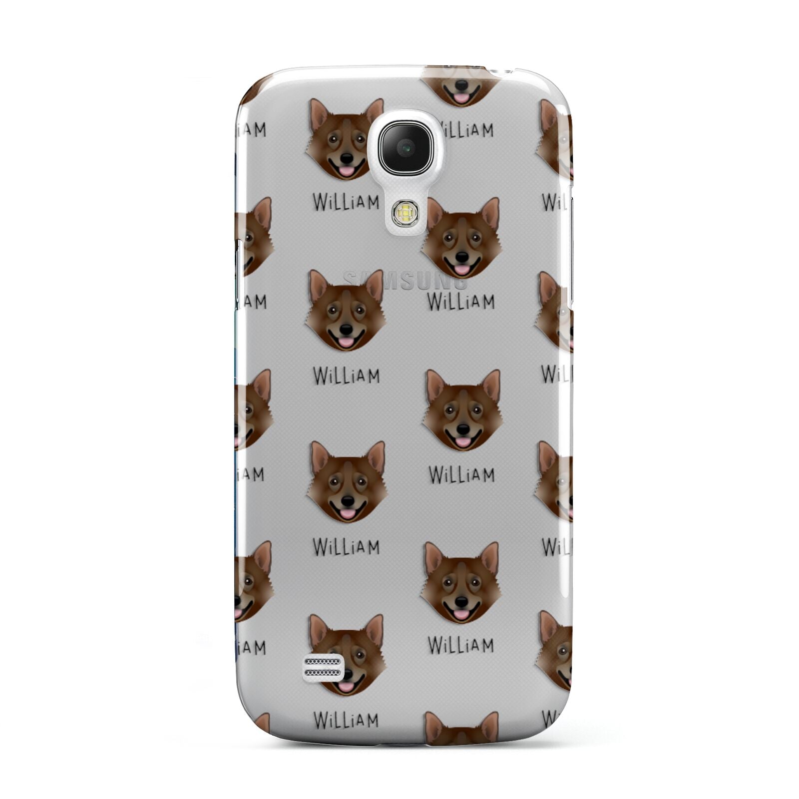 Swedish Vallhund Icon with Name Samsung Galaxy S4 Mini Case