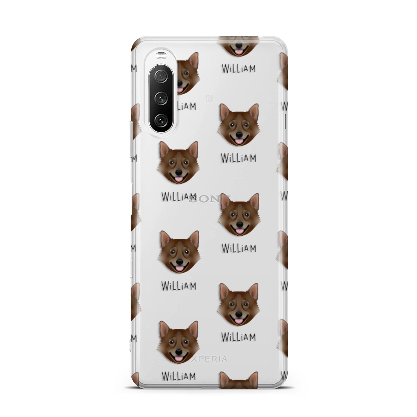 Swedish Vallhund Icon with Name Sony Xperia 10 III Case