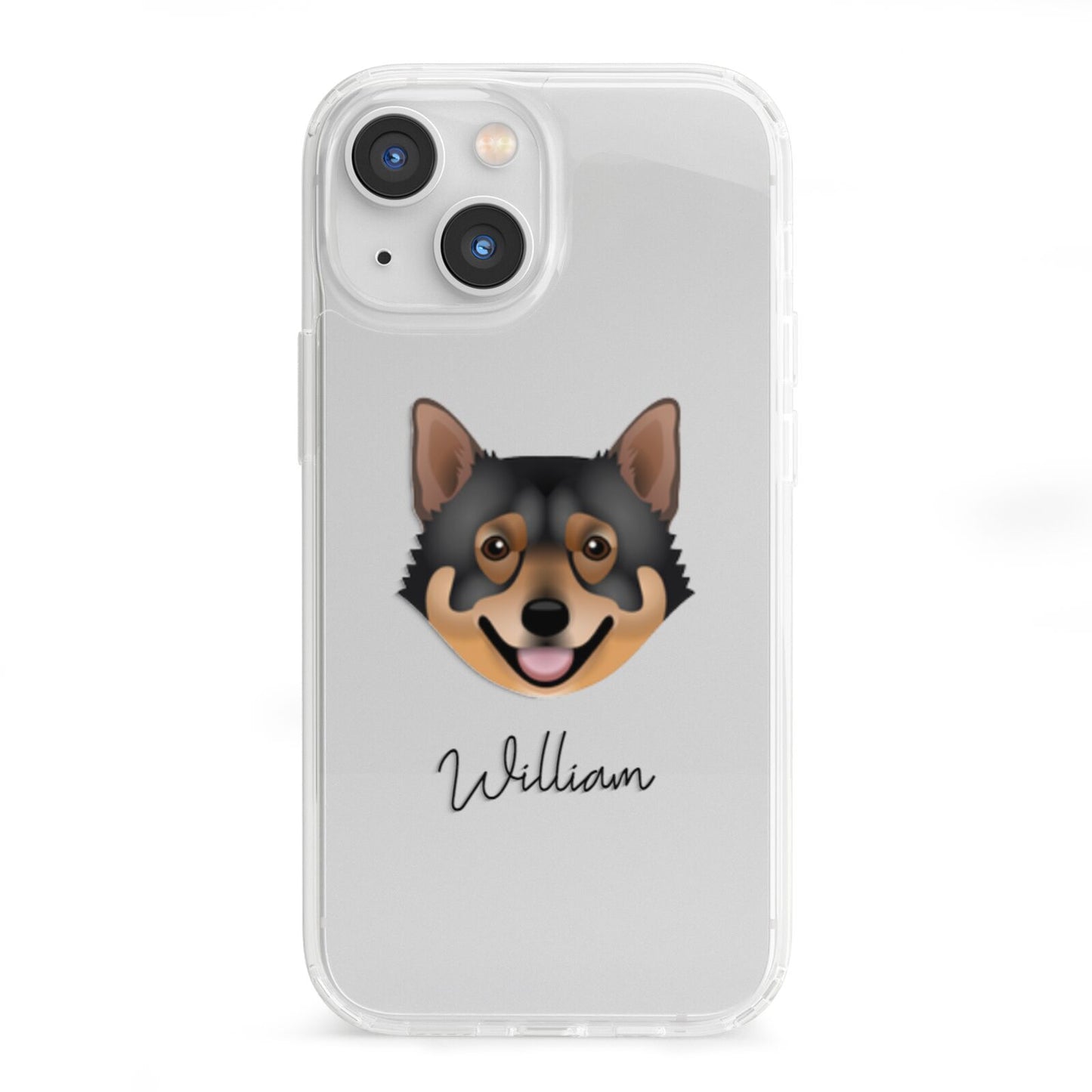 Swedish Vallhund Personalised iPhone 13 Mini Clear Bumper Case