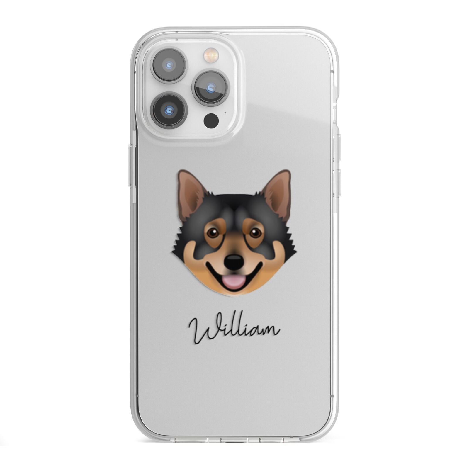 Swedish Vallhund Personalised iPhone 13 Pro Max TPU Impact Case with White Edges