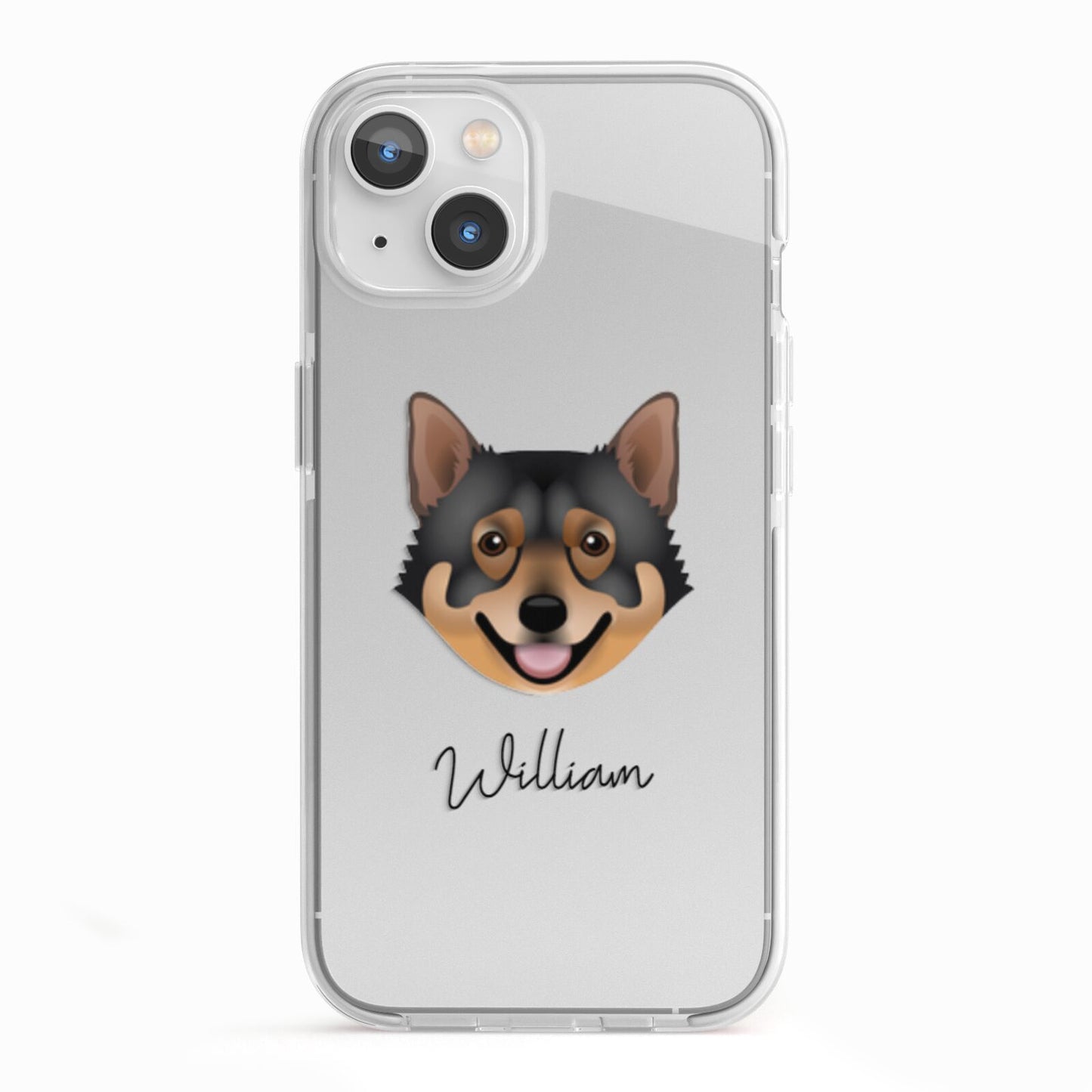 Swedish Vallhund Personalised iPhone 13 TPU Impact Case with White Edges