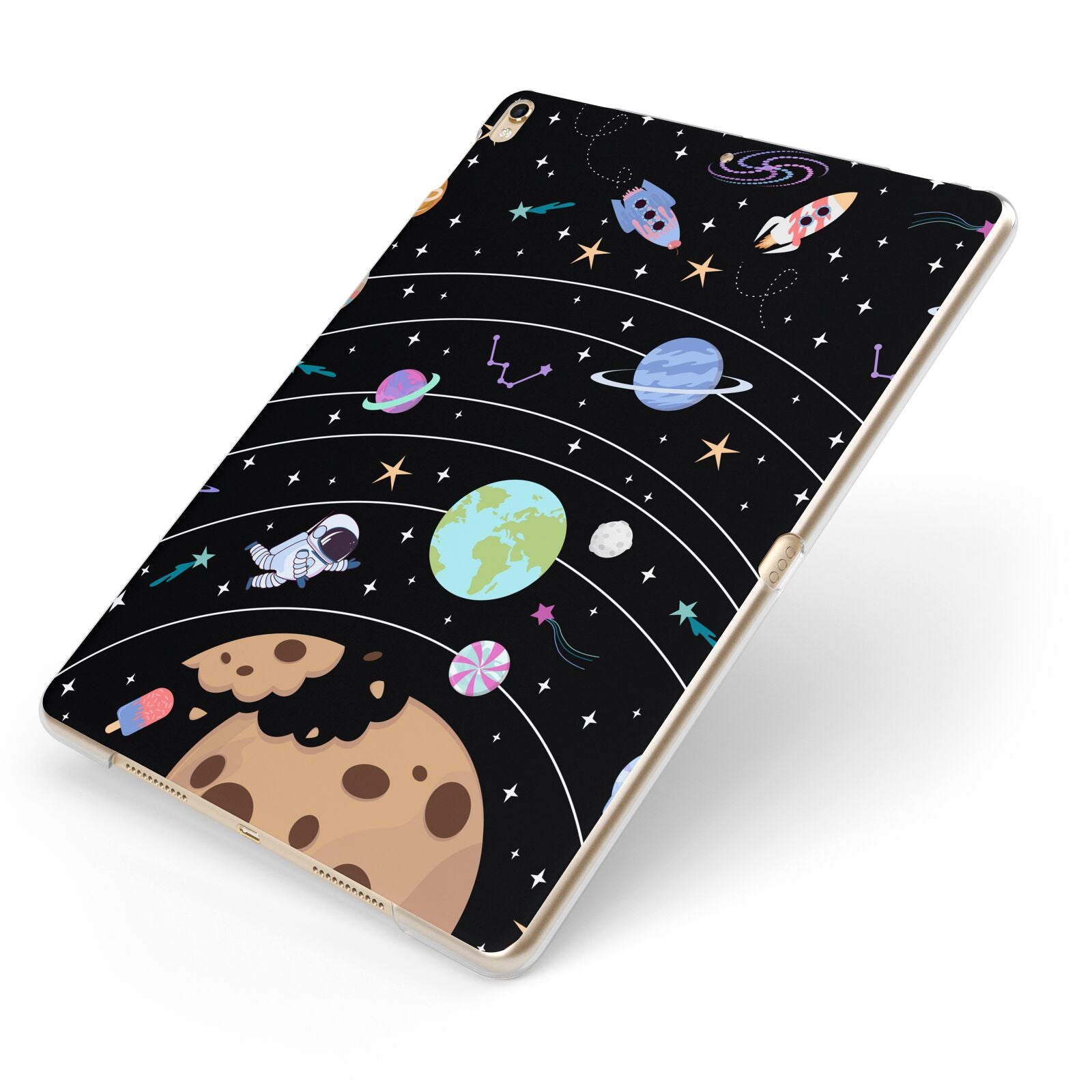 Sweet Celestial Scene Apple iPad Case on Gold iPad Side View