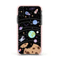 Sweet Celestial Scene Apple iPhone Xs Impact Case Pink Edge on Black Phone