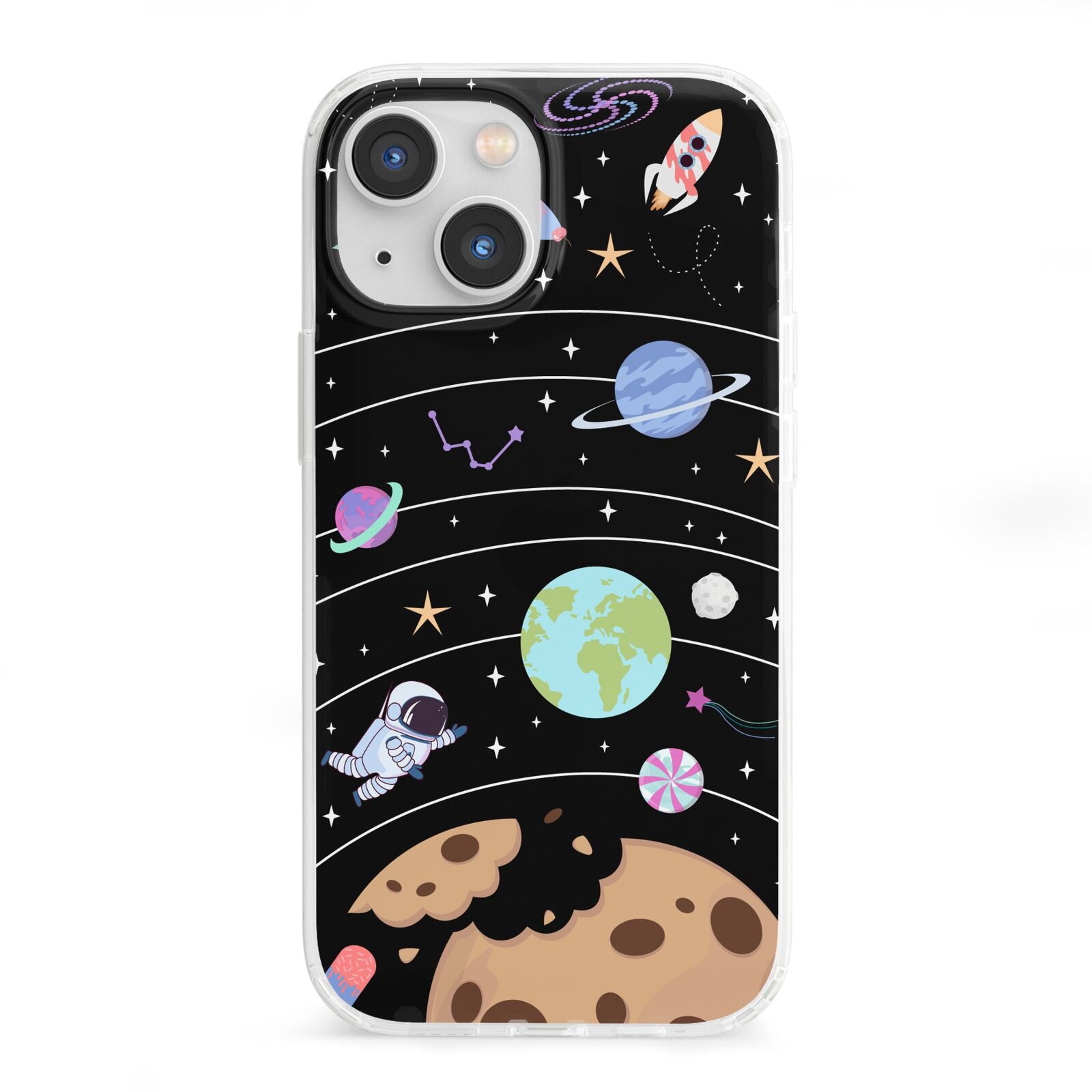 Sweet Celestial Scene iPhone 13 Mini Clear Bumper Case