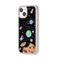 Sweet Celestial Scene iPhone 14 Glitter Tough Case Starlight Angled Image