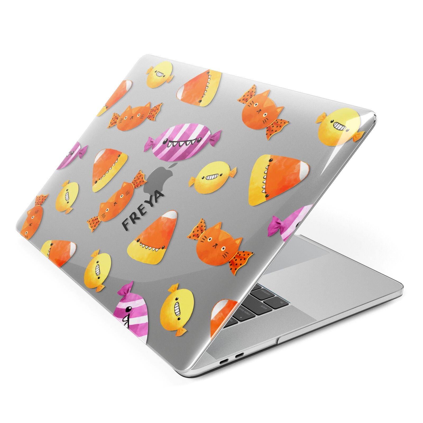 Sweet Faces Halloween Personalised Apple MacBook Case Side View