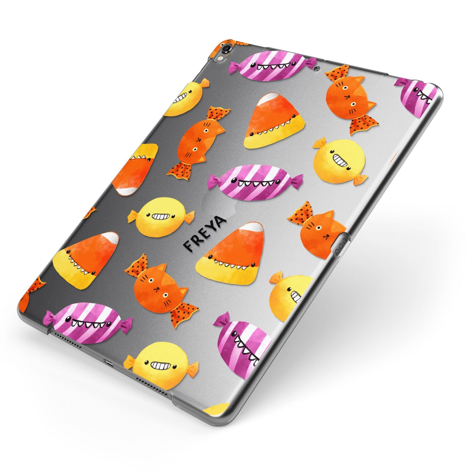 Sweet Faces Halloween Personalised Apple iPad Case on Grey iPad Side View