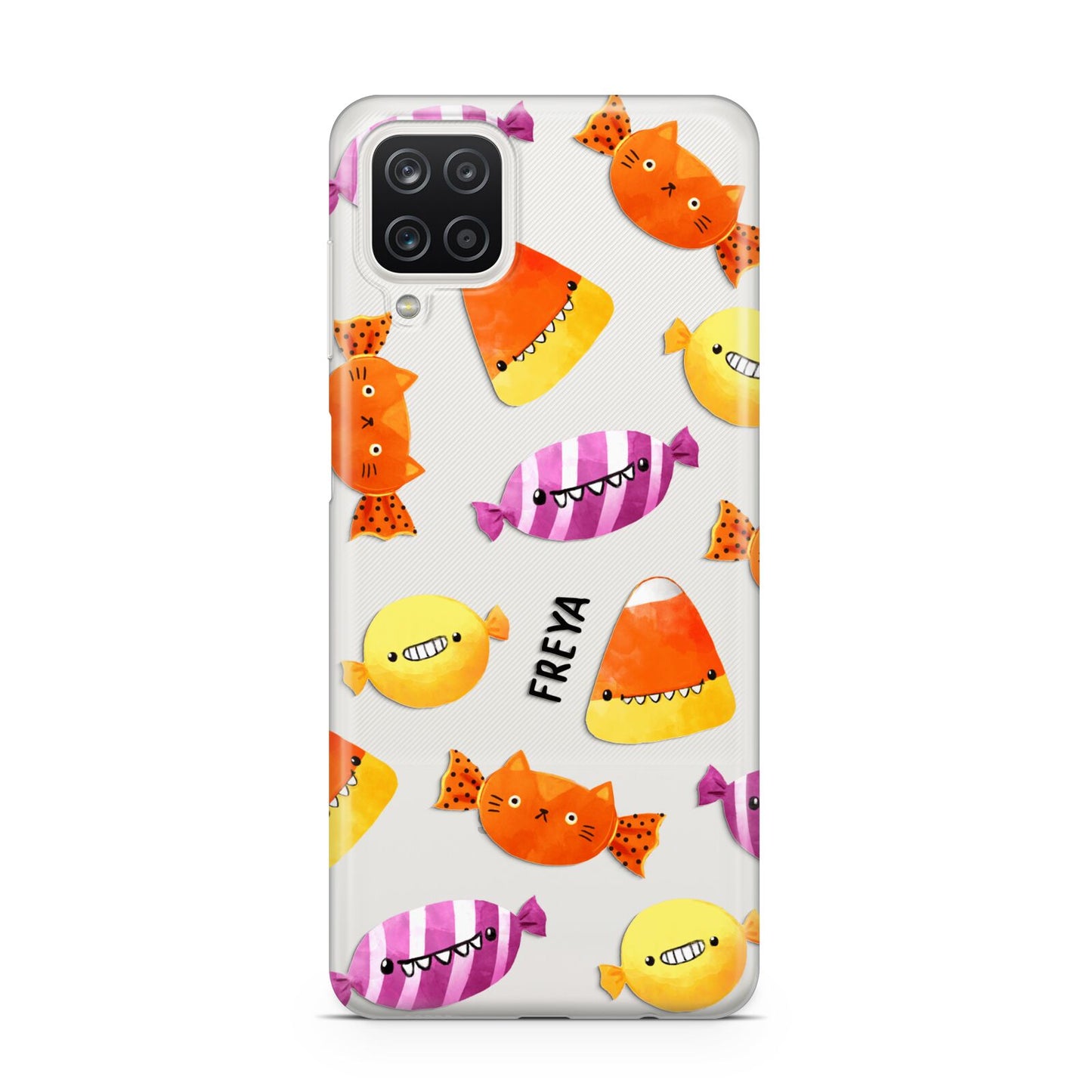 Sweet Faces Halloween Personalised Samsung A12 Case