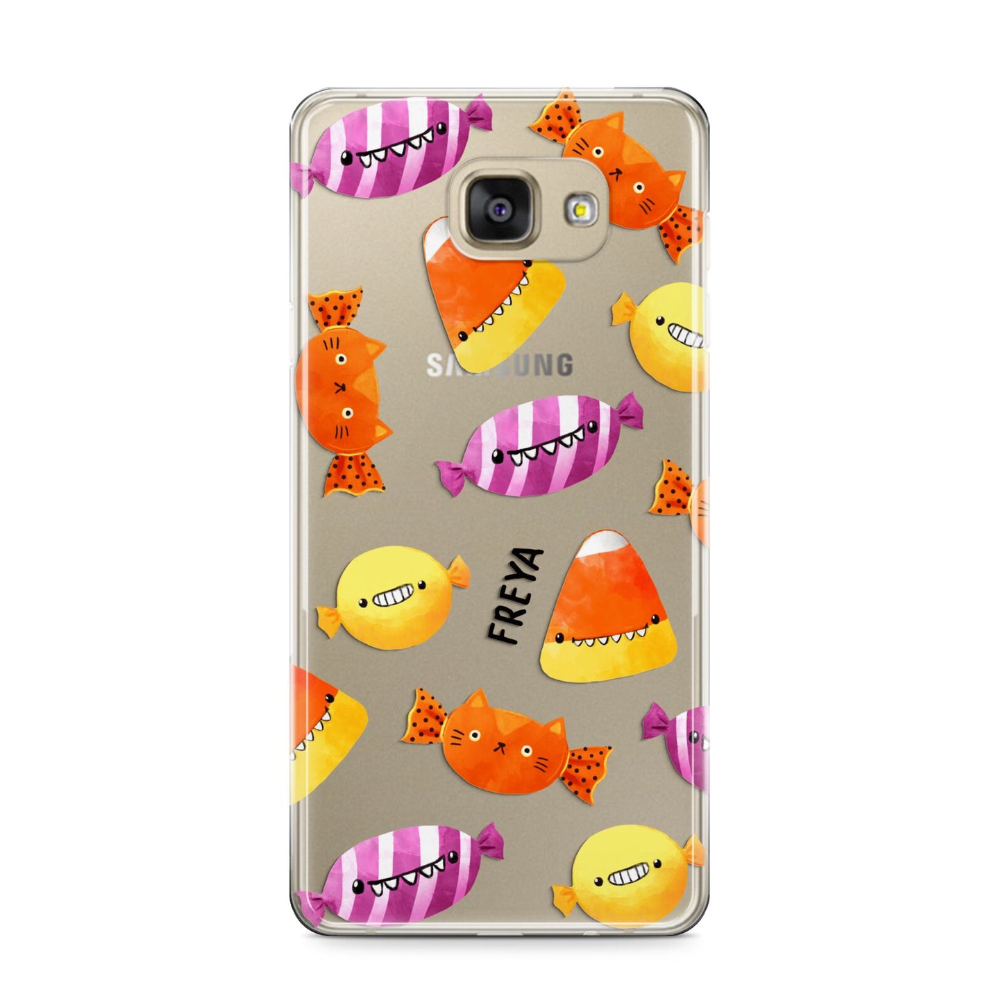 Sweet Faces Halloween Personalised Samsung Galaxy A9 2016 Case on gold phone