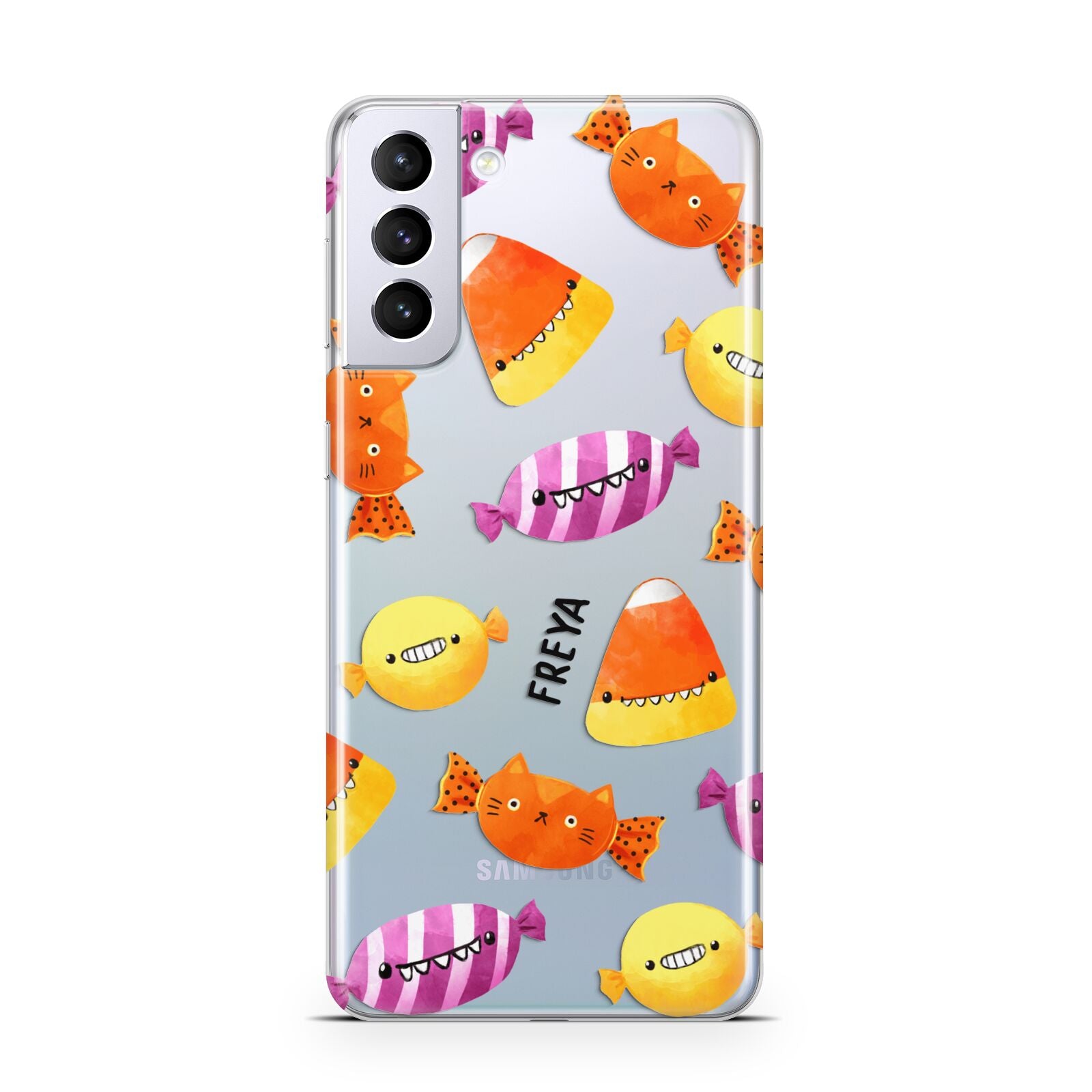 Sweet Faces Halloween Personalised Samsung S21 Plus Case