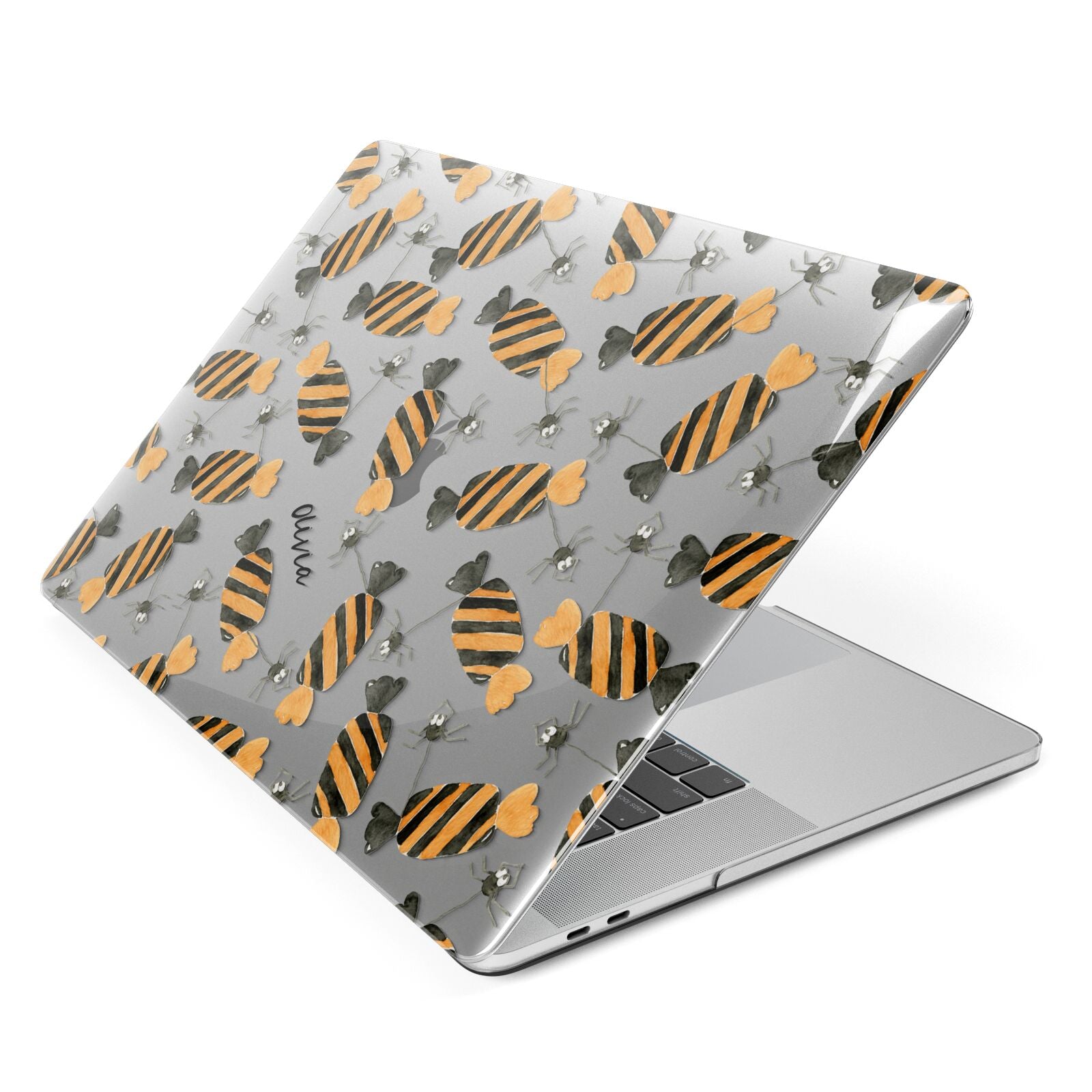 Sweet Spider Halloween Personalised Apple MacBook Case Side View