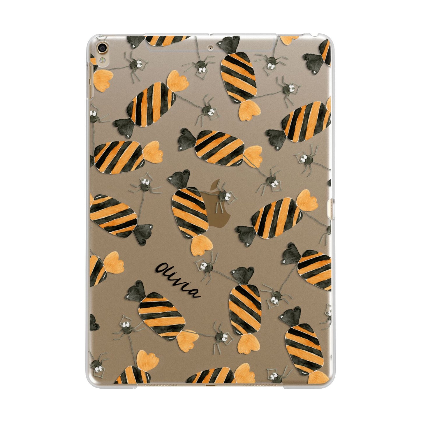 Sweet Spider Halloween Personalised Apple iPad Gold Case