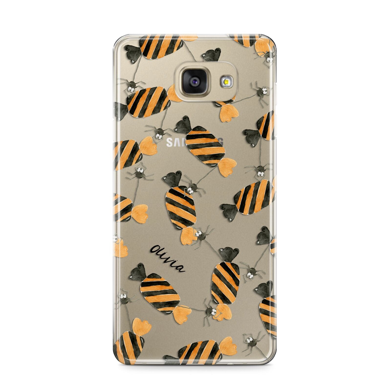 Sweet Spider Halloween Personalised Samsung Galaxy A9 2016 Case on gold phone