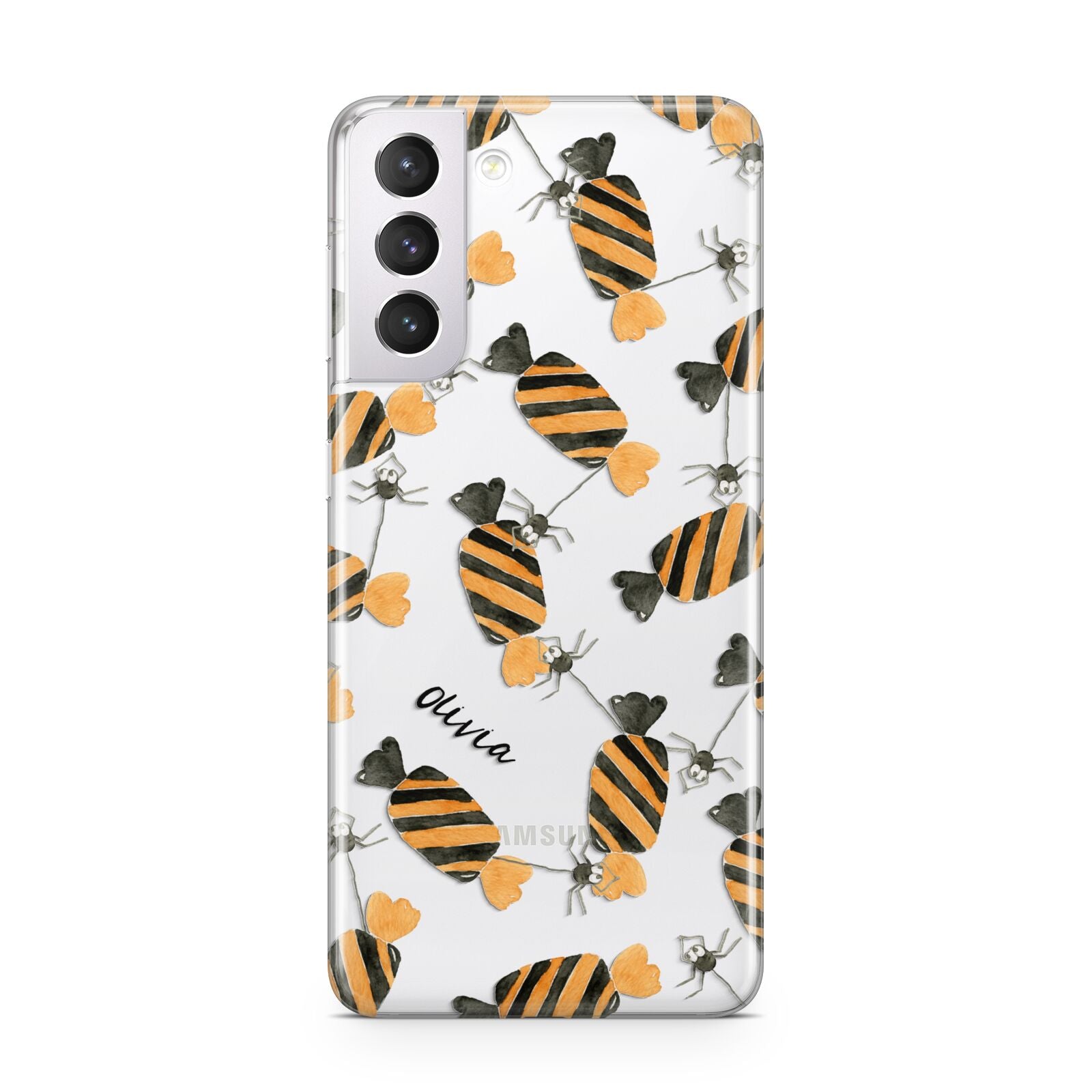 Sweet Spider Halloween Personalised Samsung S21 Case