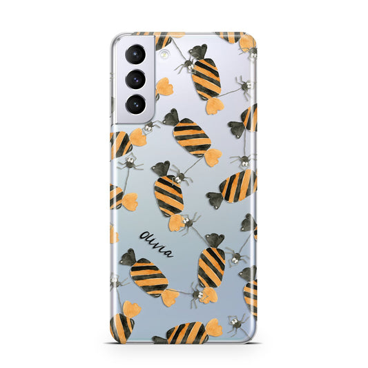 Sweet Spider Halloween Personalised Samsung S21 Plus Phone Case