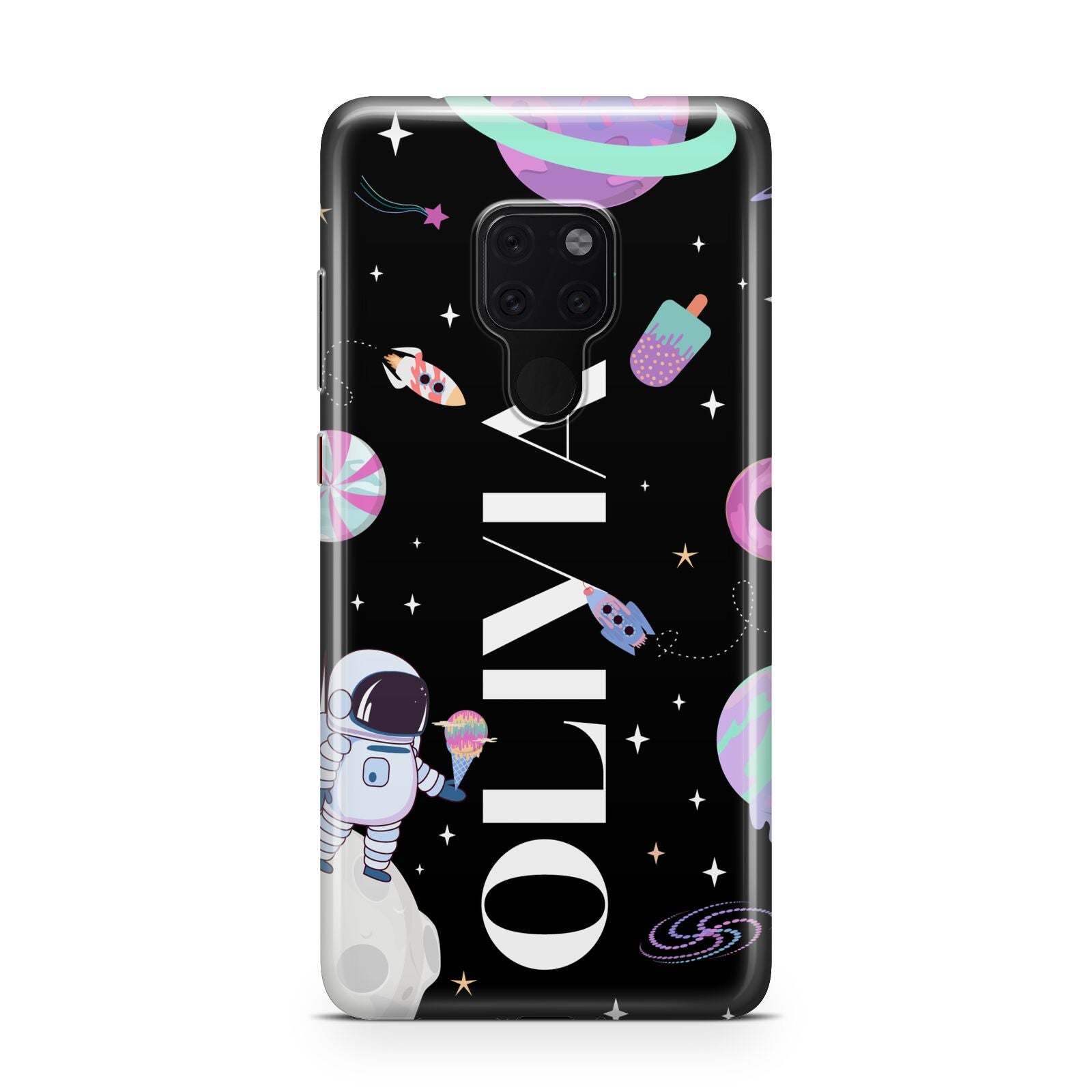 Sweet Treats in Space with Name Huawei Mate 20 Phone Case