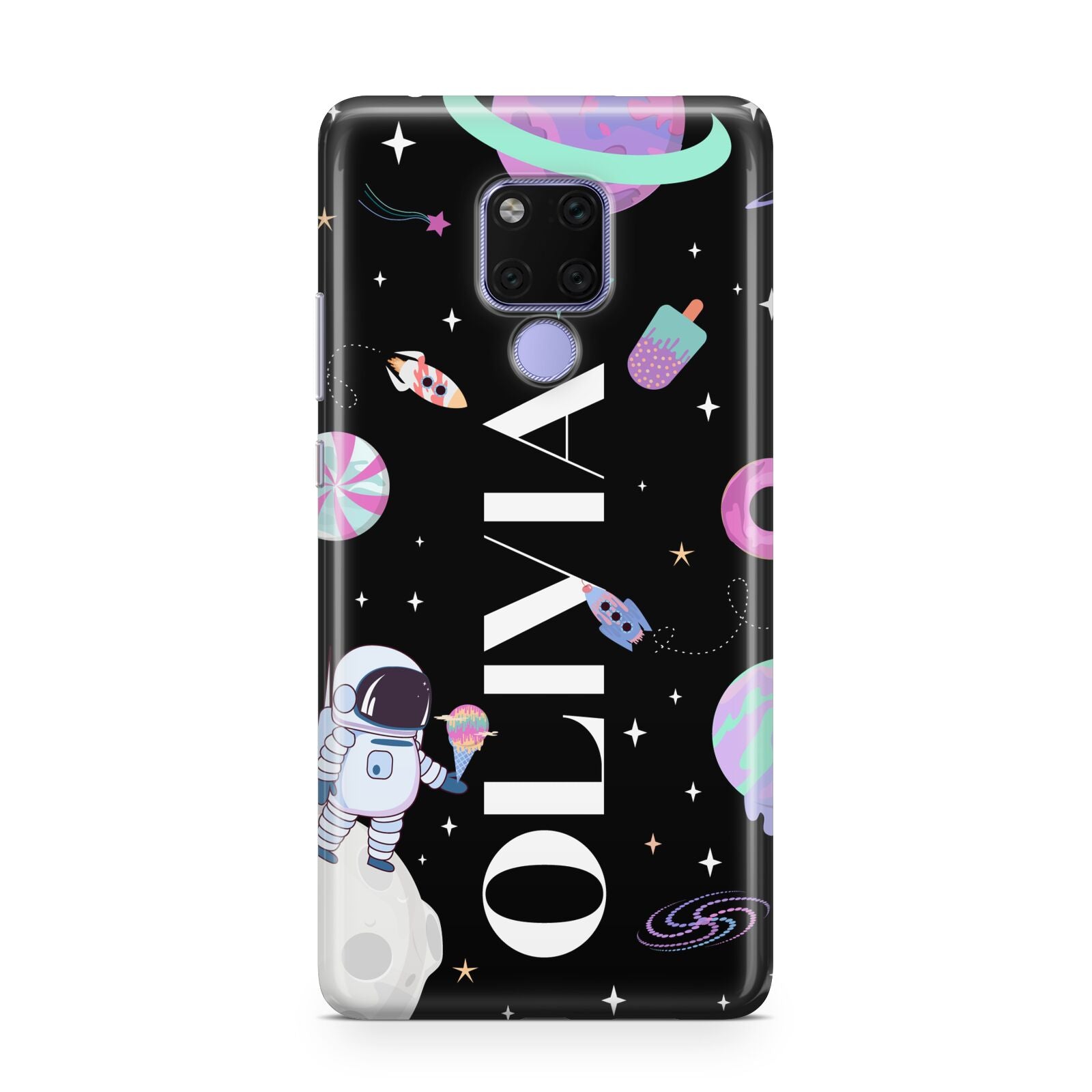 Sweet Treats in Space with Name Huawei Mate 20X Phone Case