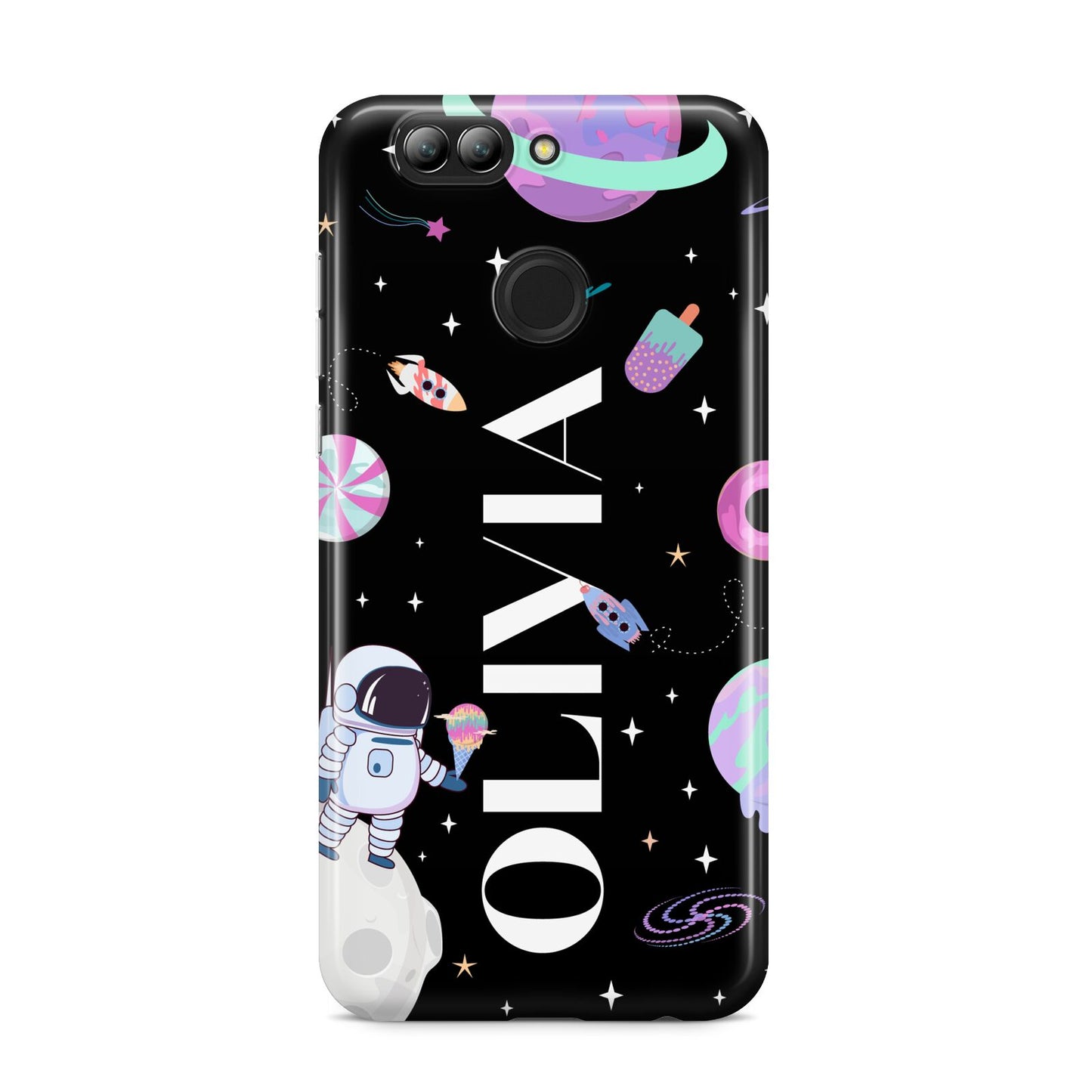 Sweet Treats in Space with Name Huawei Nova 2s Phone Case