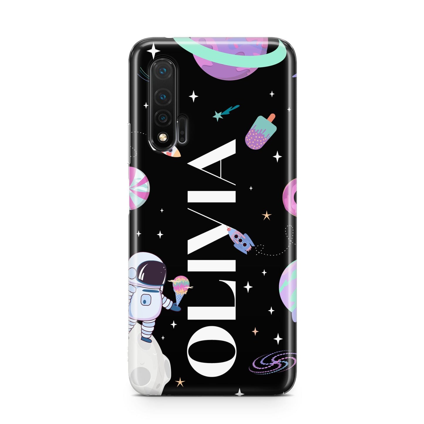 Sweet Treats in Space with Name Huawei Nova 6 Phone Case