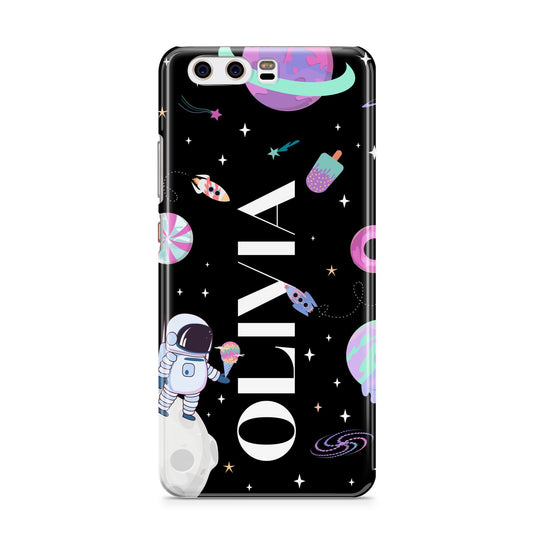 Sweet Treats in Space with Name Huawei P10 Phone Case