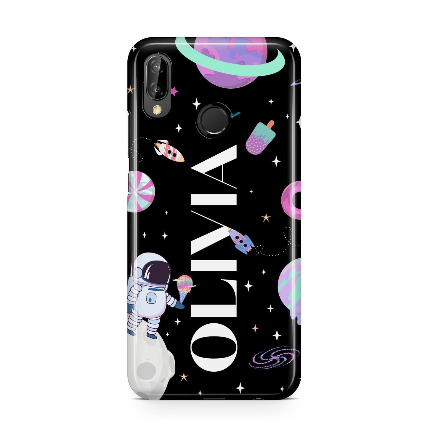 Sweet Treats in Space with Name Huawei P20 Lite Phone Case