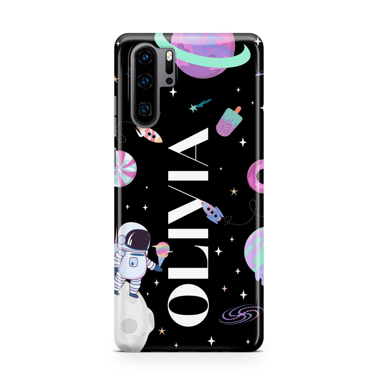 Sweet Treats in Space with Name Huawei P30 Pro Phone Case