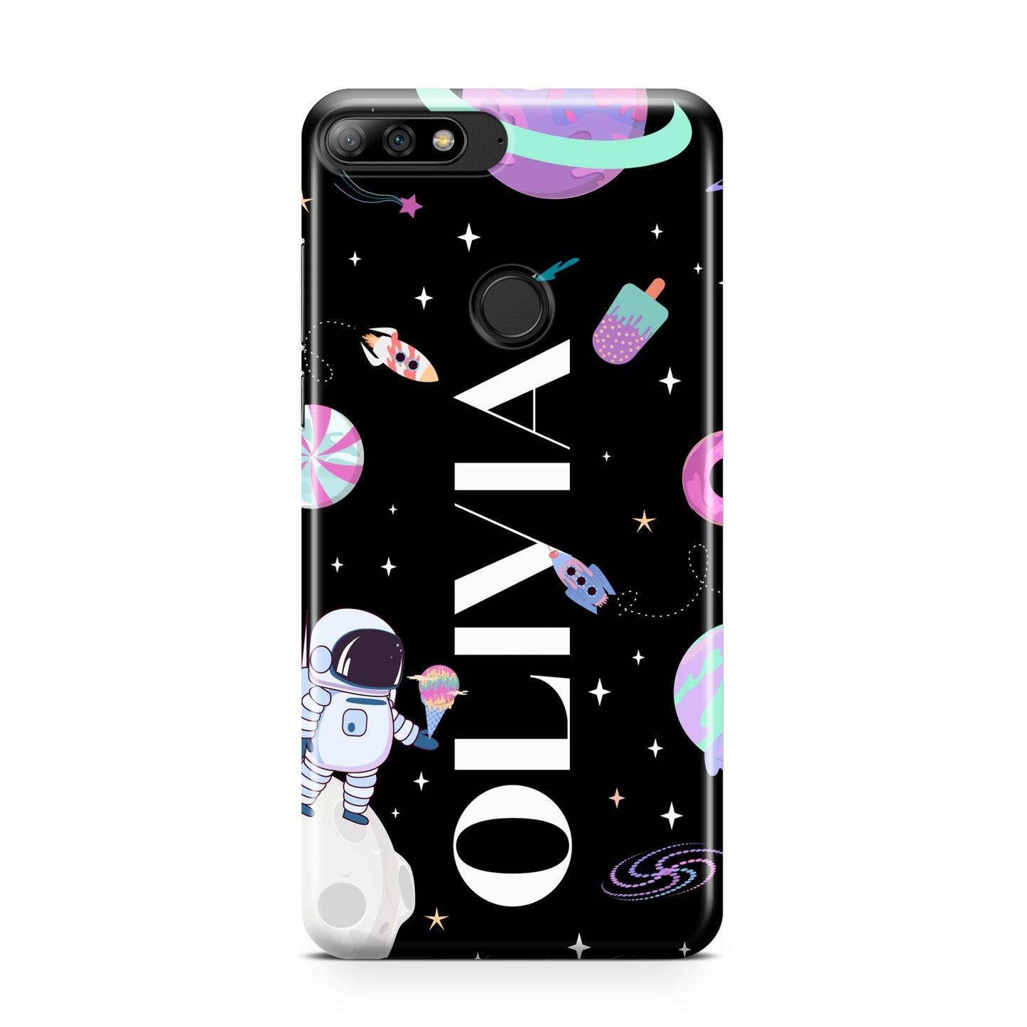 Sweet Treats in Space with Name Huawei Y7 2018