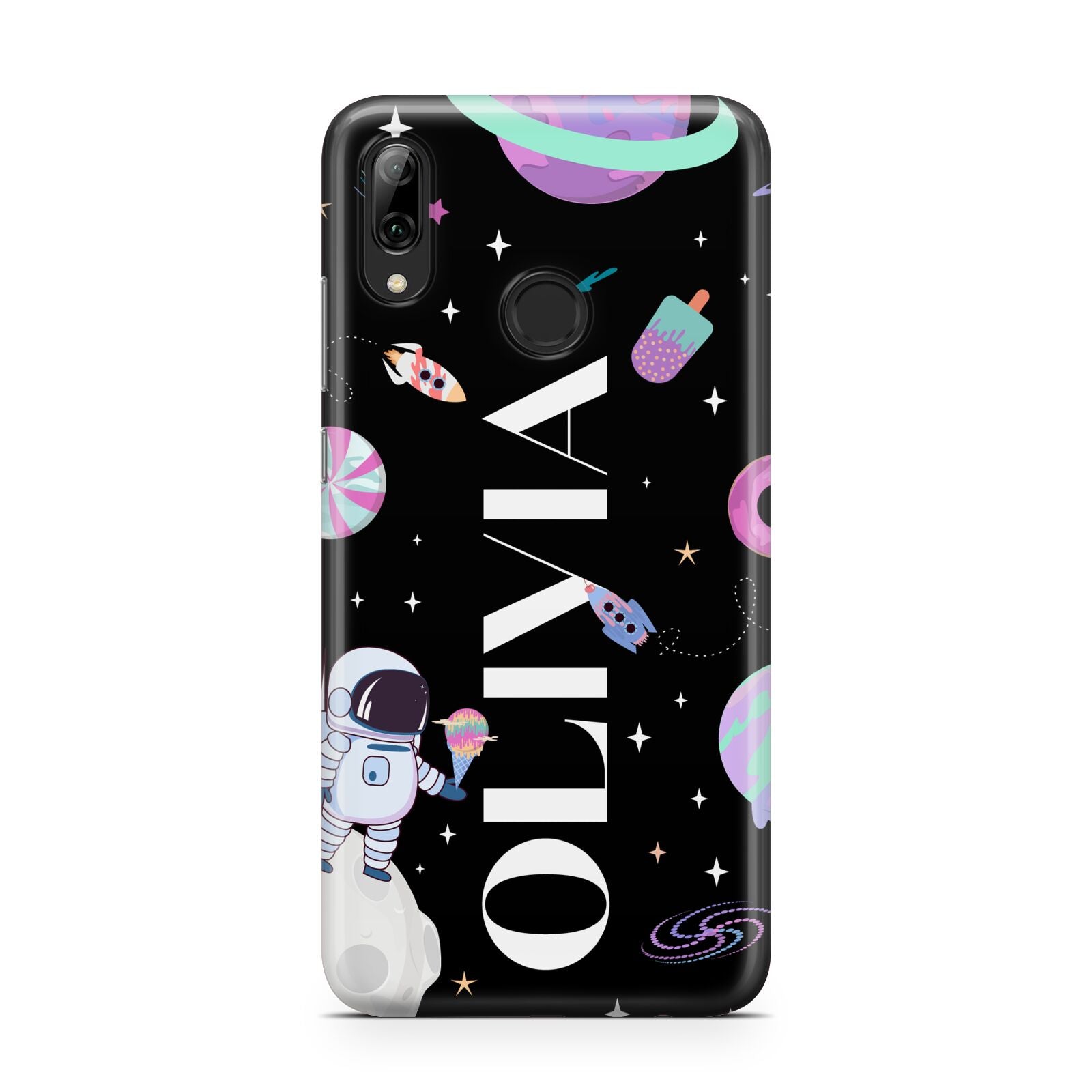 Sweet Treats in Space with Name Huawei Y7 2019