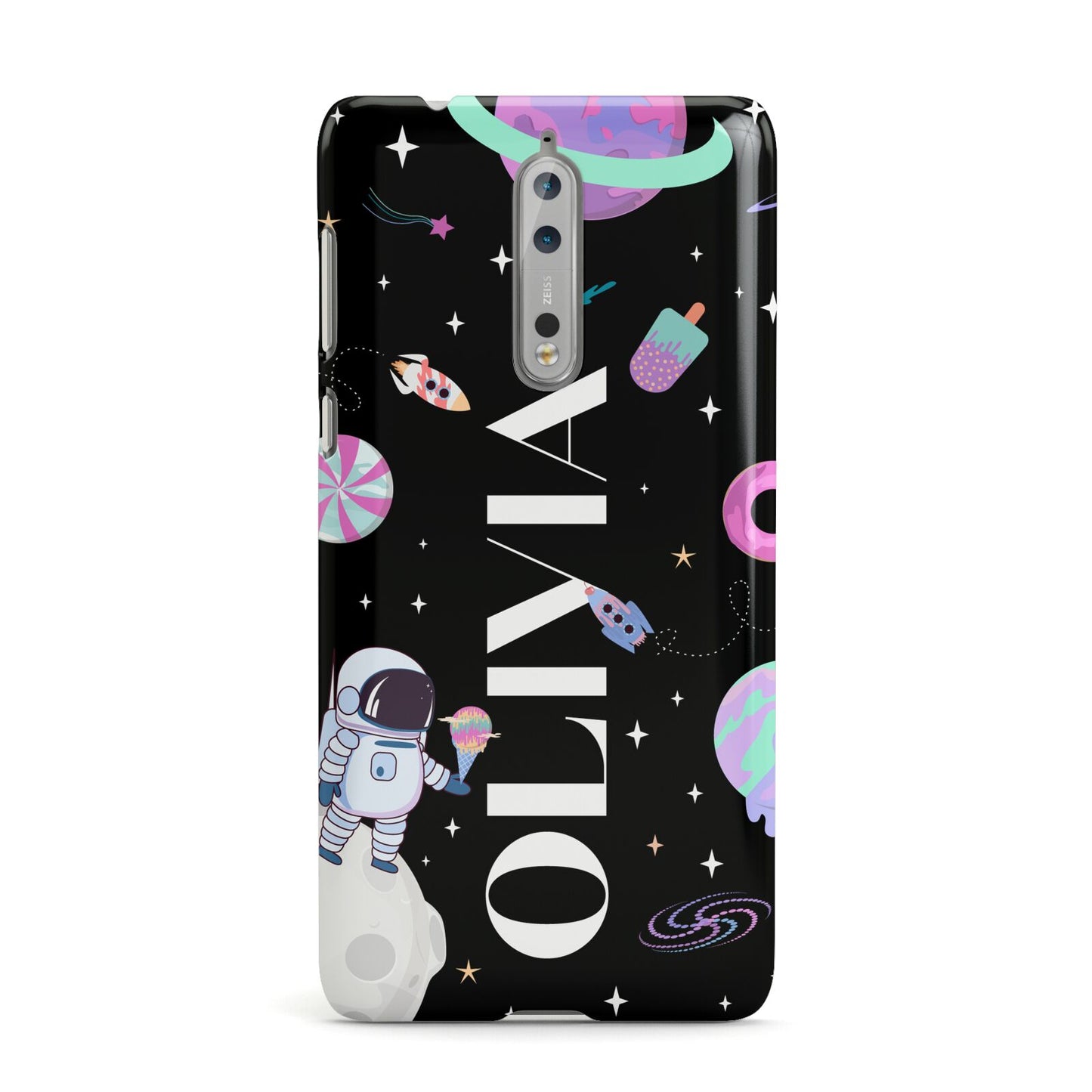 Sweet Treats in Space with Name Nokia Case