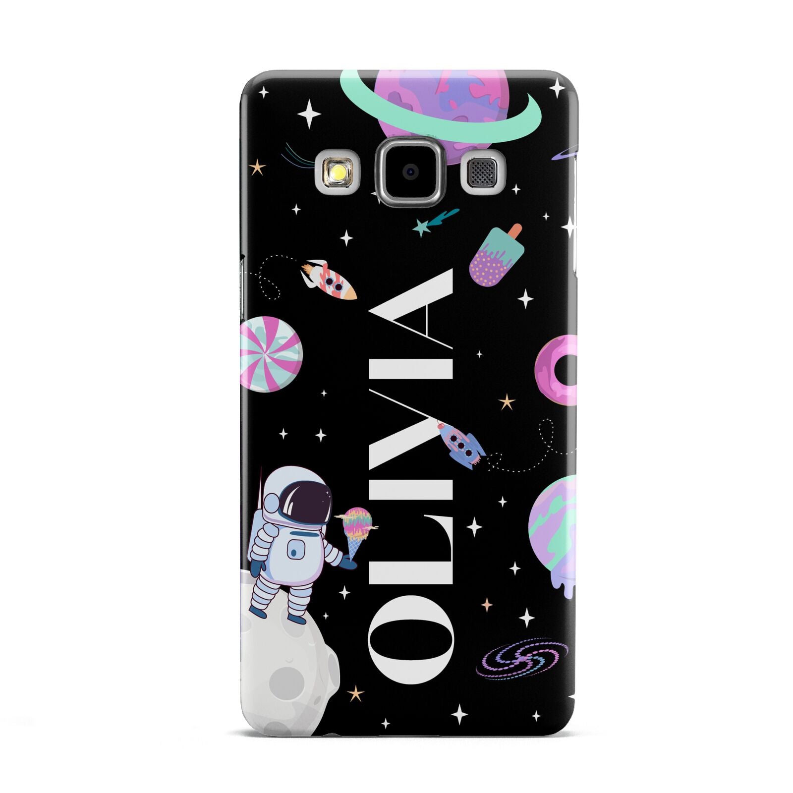 Sweet Treats in Space with Name Samsung Galaxy A5 Case