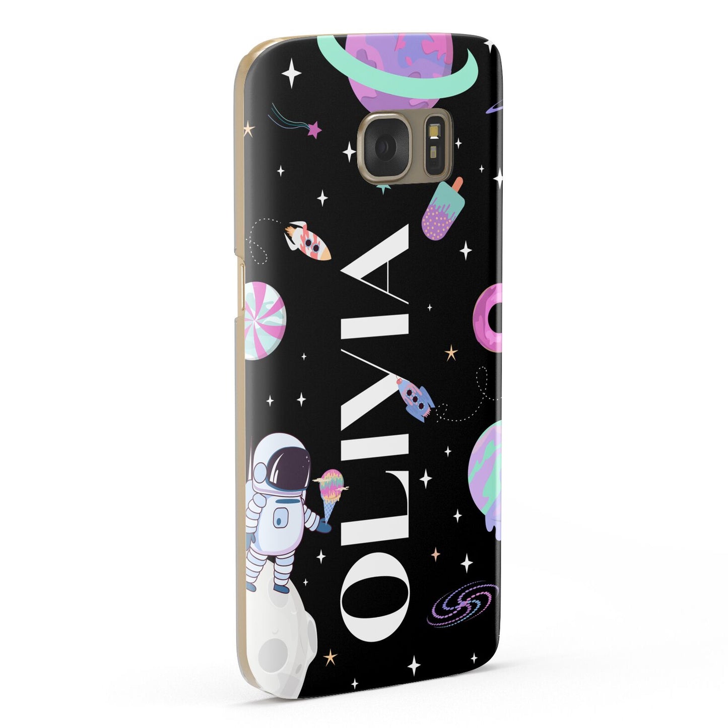 Sweet Treats in Space with Name Samsung Galaxy Case Fourty Five Degrees