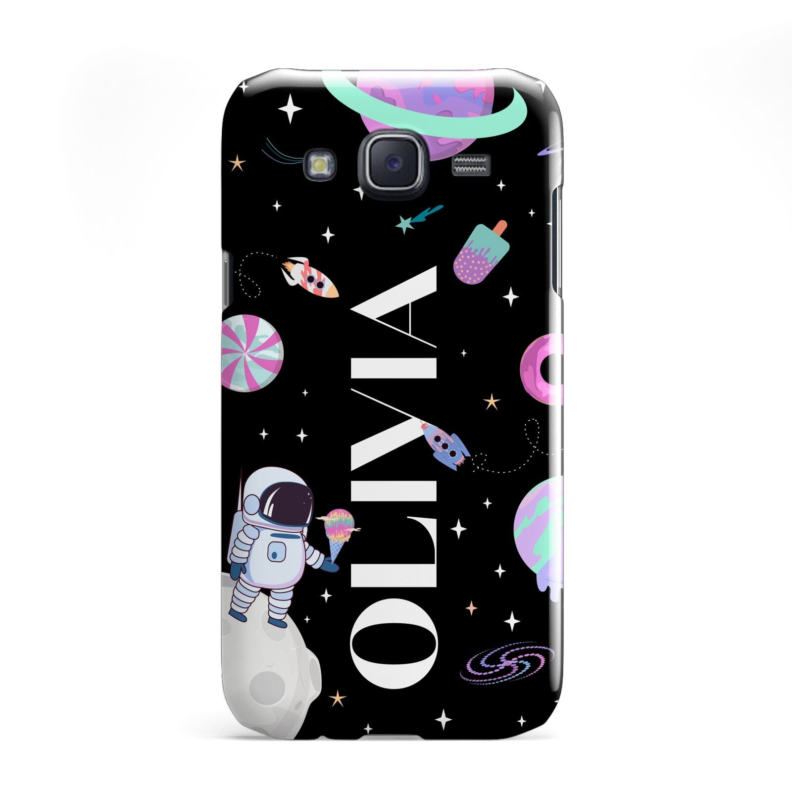 Sweet Treats in Space with Name Samsung Galaxy J5 Case