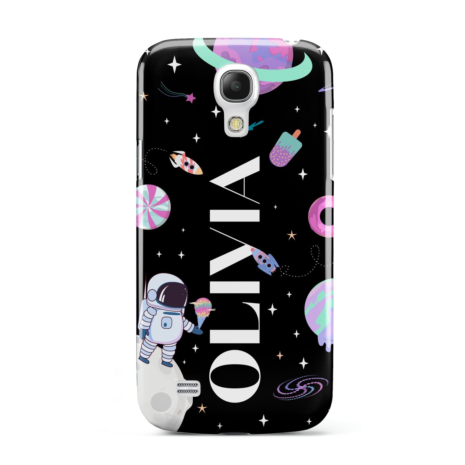 Sweet Treats in Space with Name Samsung Galaxy S4 Mini Case