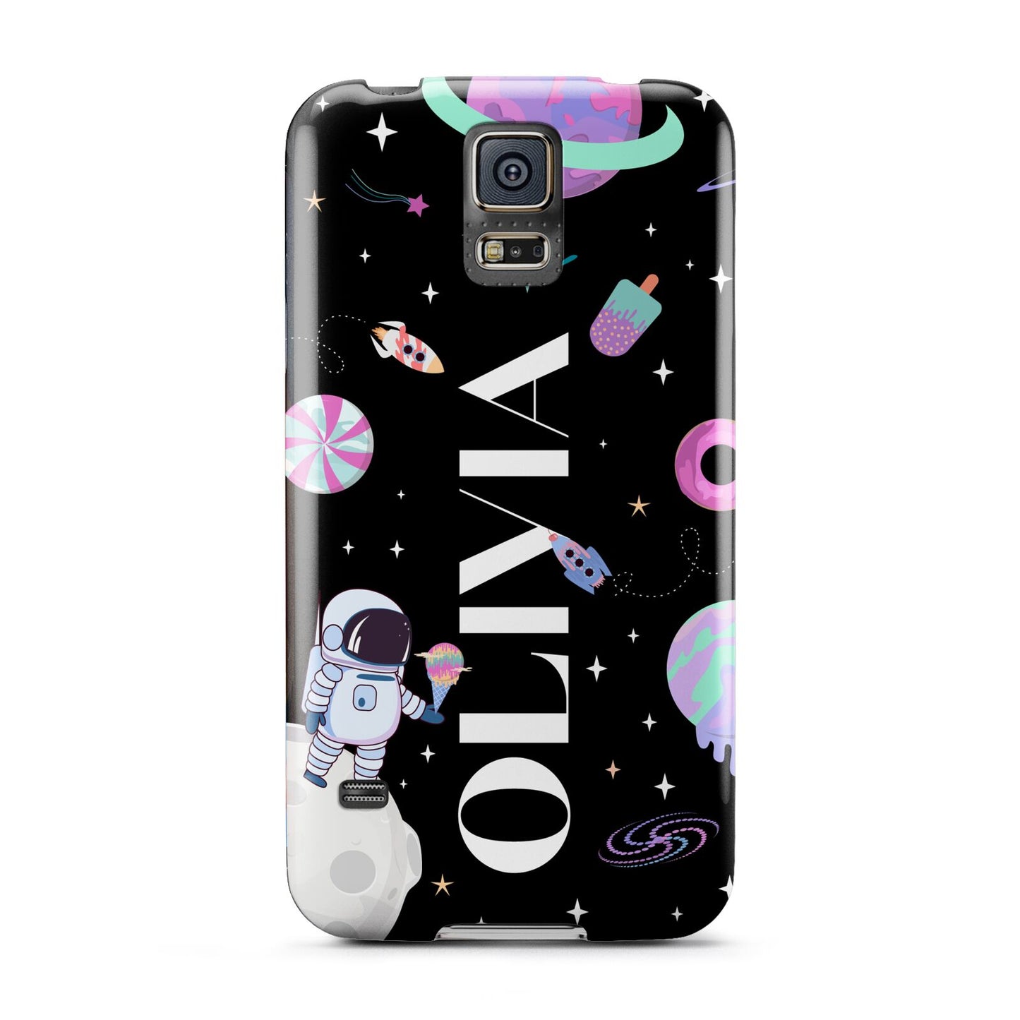 Sweet Treats in Space with Name Samsung Galaxy S5 Case