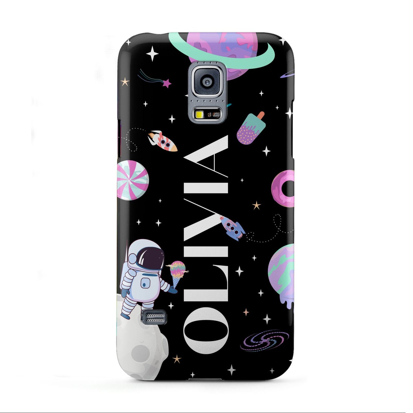 Sweet Treats in Space with Name Samsung Galaxy S5 Mini Case