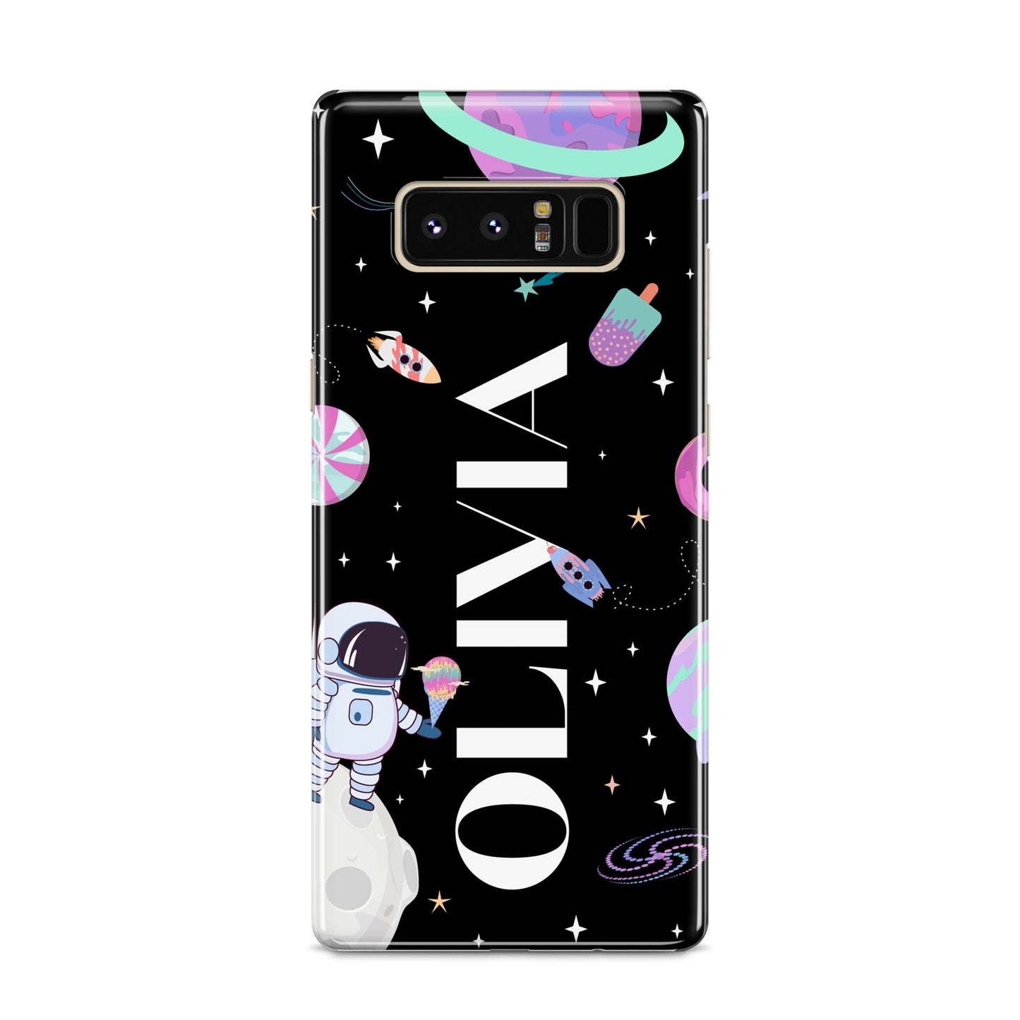 Sweet Treats in Space with Name Samsung Galaxy S8 Case