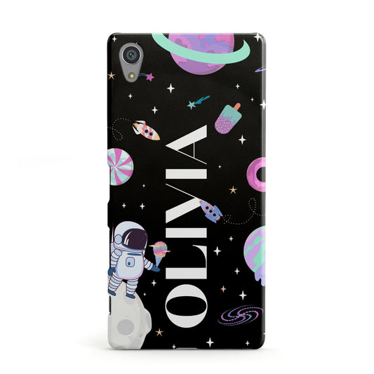 Sweet Treats in Space with Name Sony Xperia Case