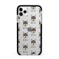 Tamaskan Icon with Name Apple iPhone 11 Pro Max in Silver with Black Impact Case