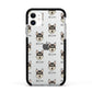 Tamaskan Icon with Name Apple iPhone 11 in White with Black Impact Case