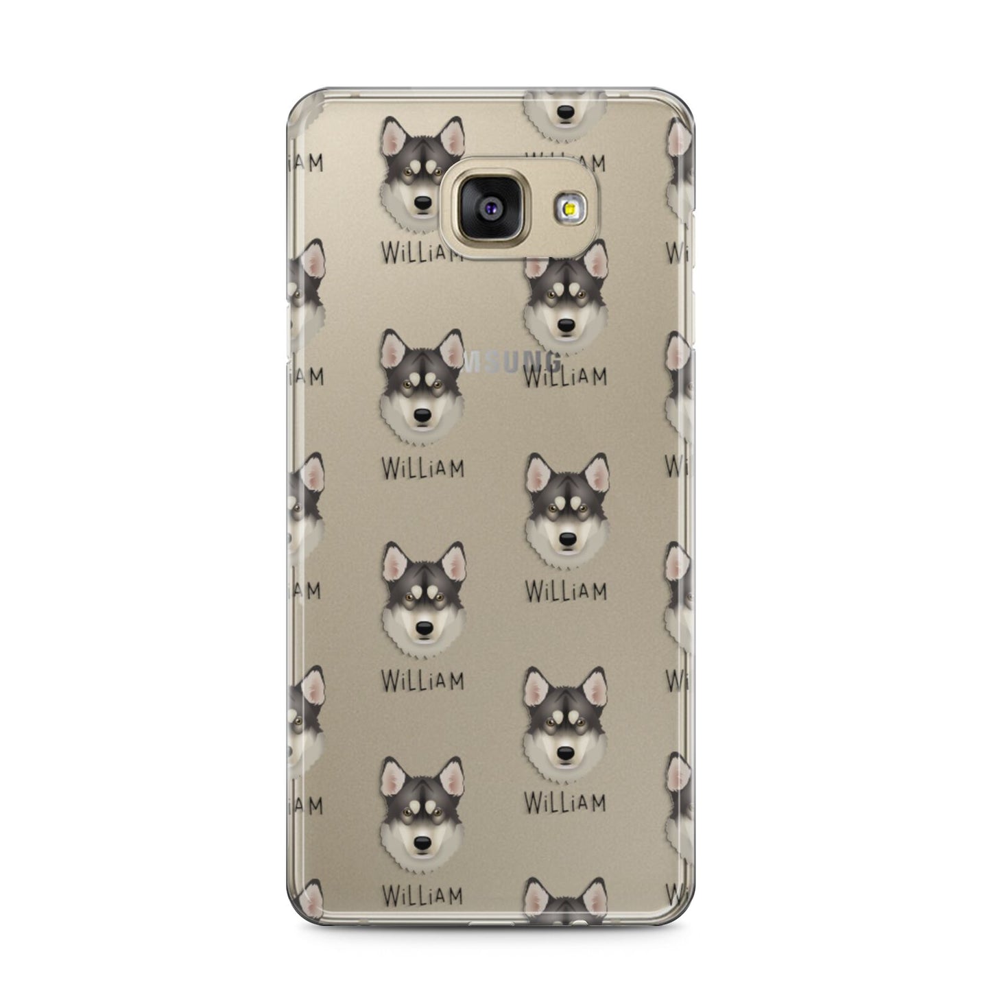 Tamaskan Icon with Name Samsung Galaxy A5 2016 Case on gold phone