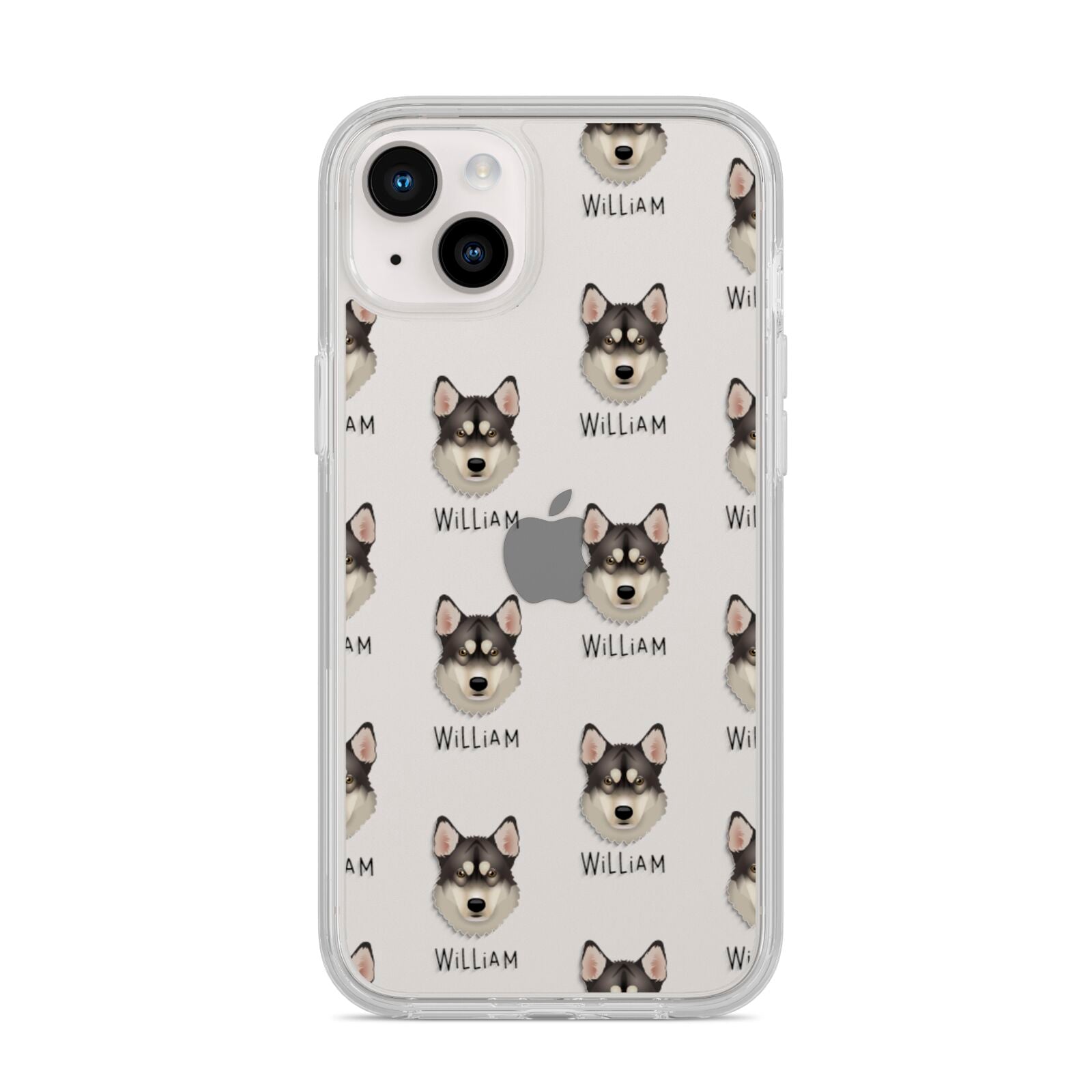 Tamaskan Icon with Name iPhone 14 Plus Clear Tough Case Starlight