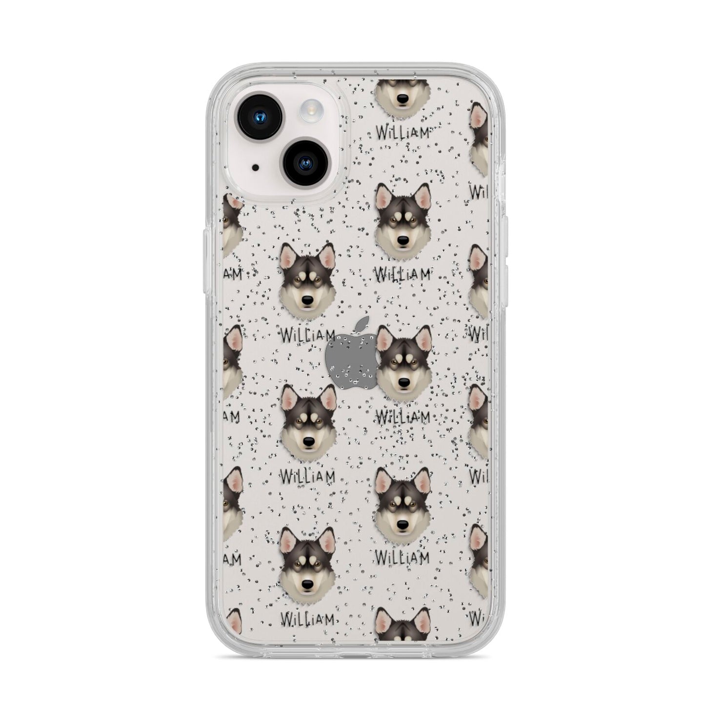 Tamaskan Icon with Name iPhone 14 Plus Glitter Tough Case Starlight