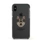 Tamaskan Personalised Apple iPhone Xs Impact Case Black Edge on Black Phone