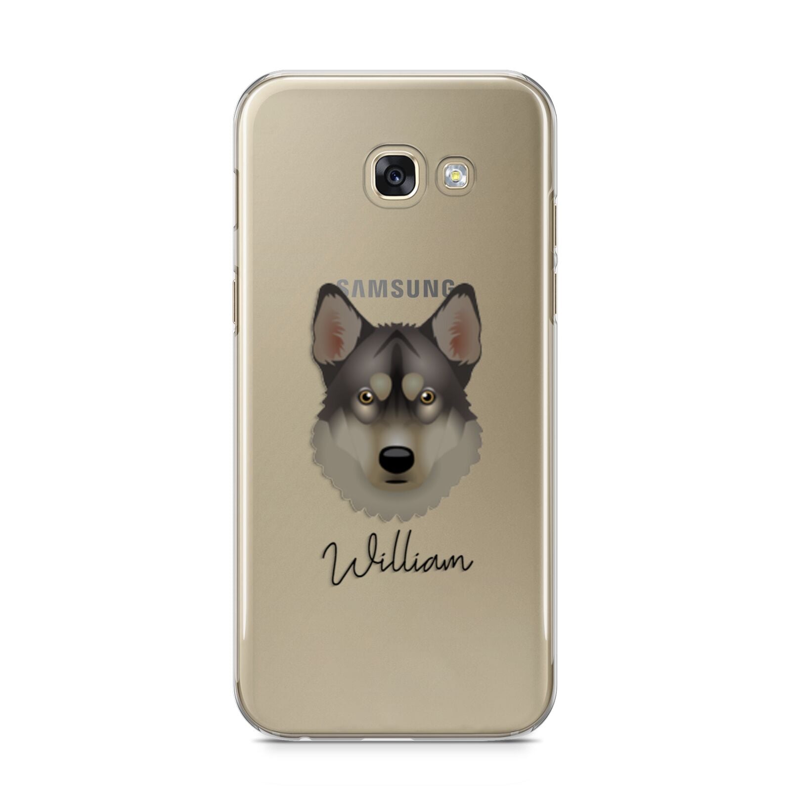 Tamaskan Personalised Samsung Galaxy A5 2017 Case on gold phone