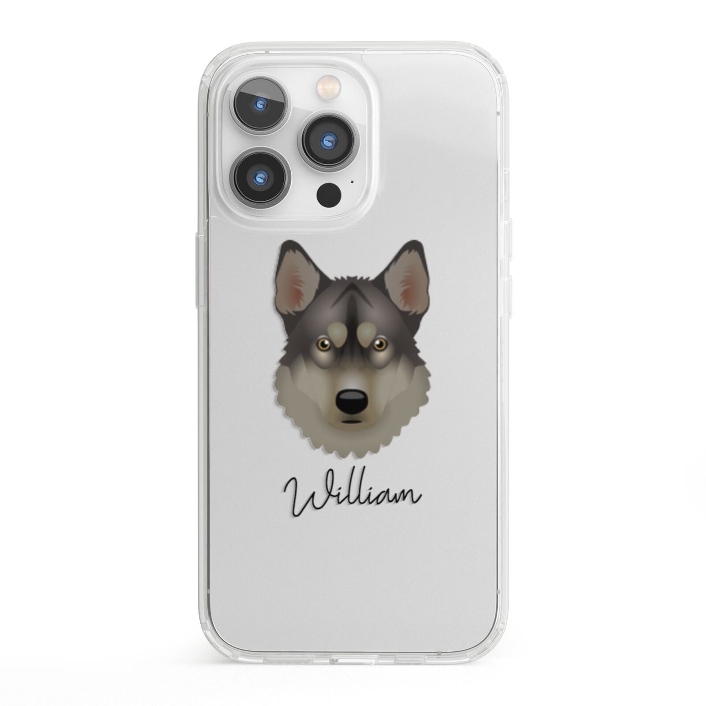 Tamaskan Personalised iPhone 13 Pro Clear Bumper Case