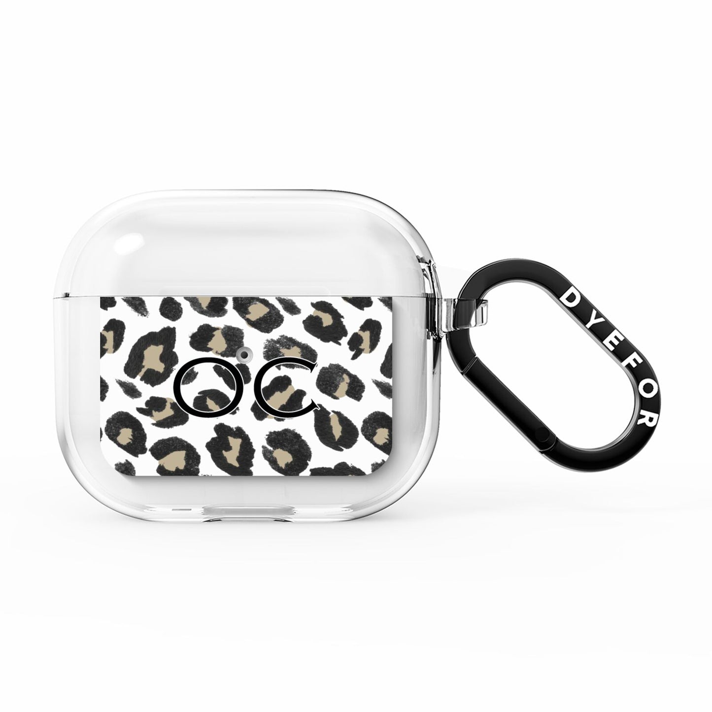 Tan Leopard Print Pattern AirPods Clear Case 3rd Gen