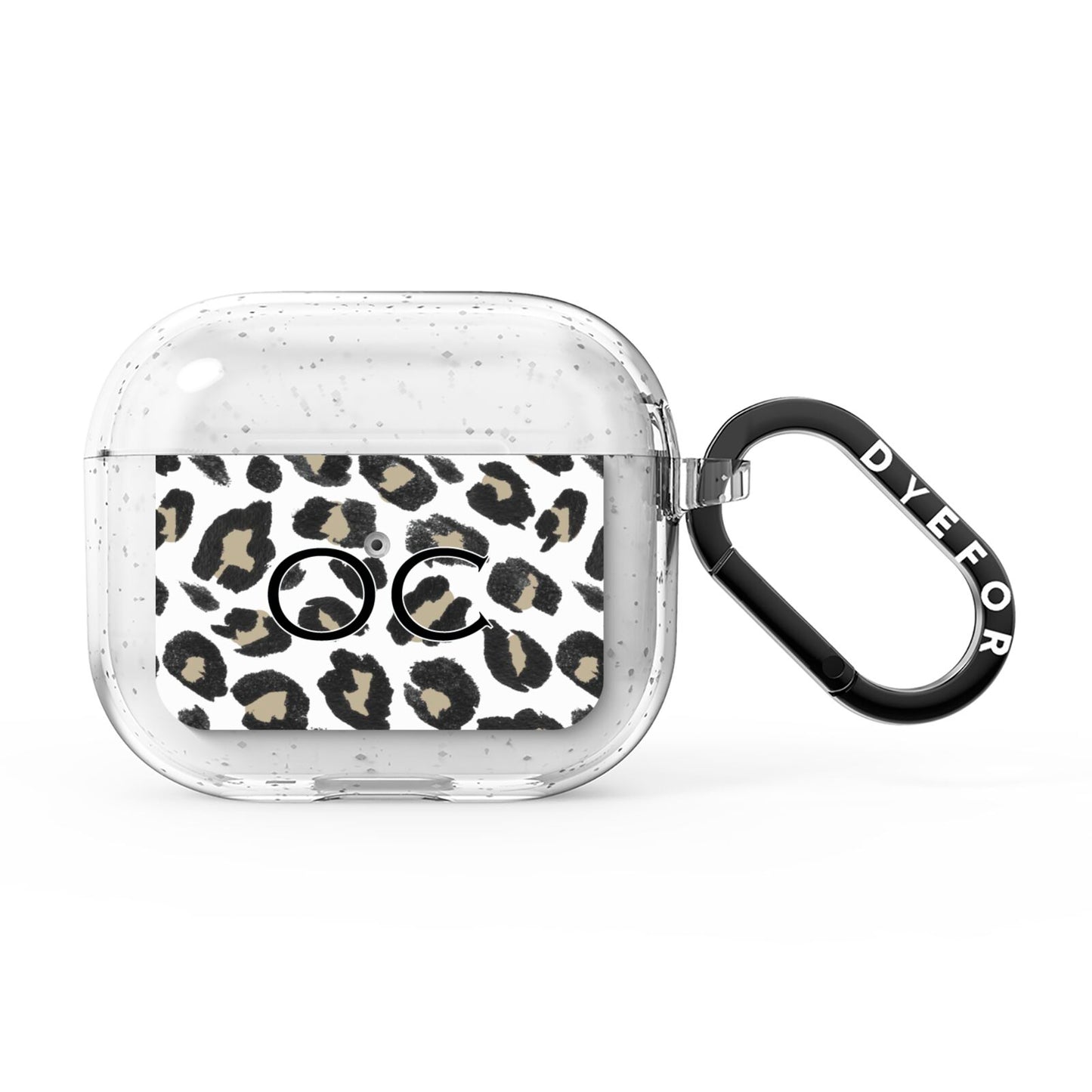 Tan Leopard Print Pattern AirPods Glitter Case 3rd Gen